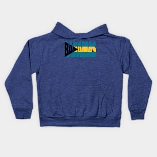 Bahamas flag stencil Kids Hoodie